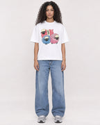 Mockup Boxy Heavyweight Tee White female full-body 10