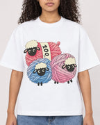 Mockup Boxy Heavyweight Tee White female close-up 10