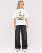 Mockup Boxy Heavyweight Tee White female full-body 08