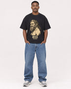 Mockup Boxy Heavyweight Tee Black male full-body 14