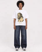 Mockup Boxy Heavyweight Tee White female full-body 14