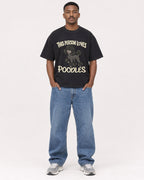 Mockup Boxy Heavyweight Tee Black male full-body 14
