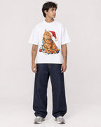 Mockup Boxy Heavyweight Tee White male full-body 06