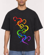 Mockup Boxy Heavyweight Tee Black male close-up 50