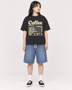 Mockup Boxy Heavyweight Tee Black female full-body 13