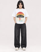 Mockup Boxy Heavyweight Tee White female full-body 13