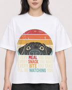 Mockup Boxy Heavyweight Tee White female close-up 13