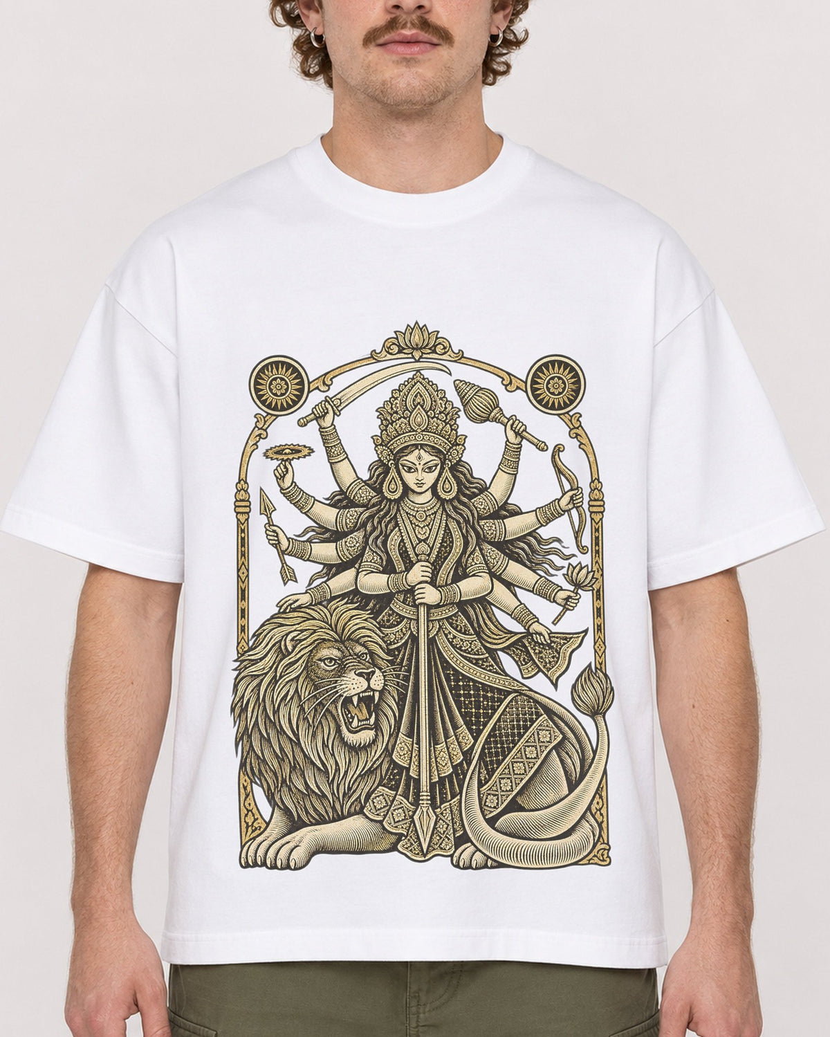 Mockup Boxy Heavyweight Tee White male close-up 09
