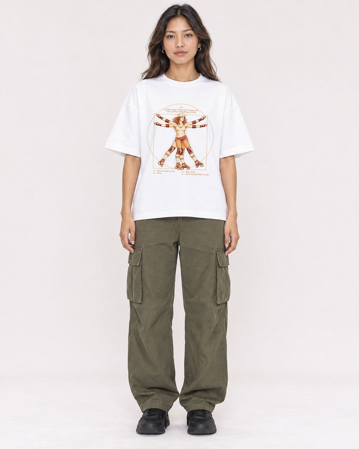 Mockup Boxy Heavyweight Tee White female full-body 02