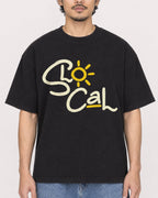 Mockup Boxy Heavyweight Tee Black male close-up 02