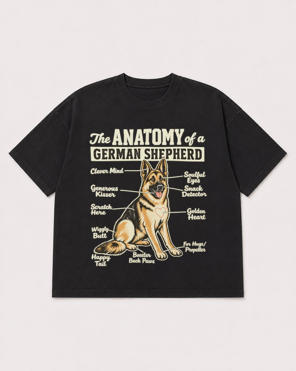 Mockup Boxy Heavyweight Tee Black product
