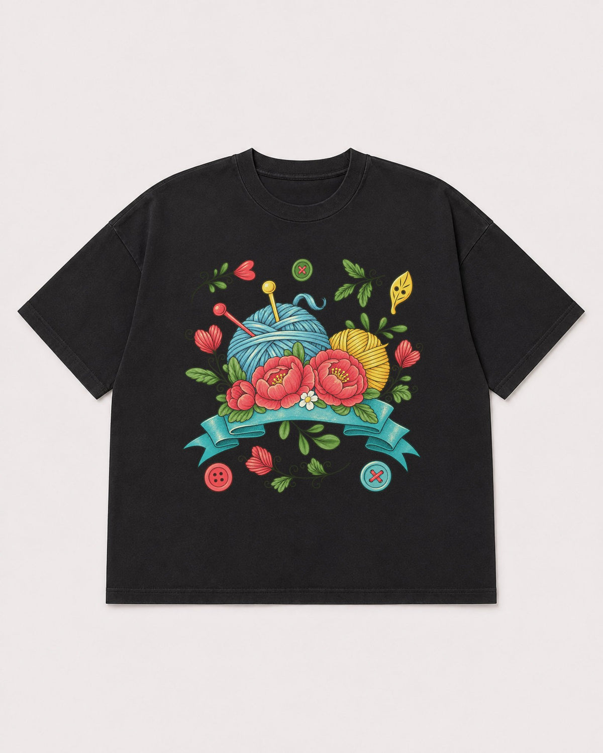 Mockup Boxy Heavyweight Tee Black product