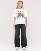 Mockup Boxy Heavyweight Tee White female full-body 08