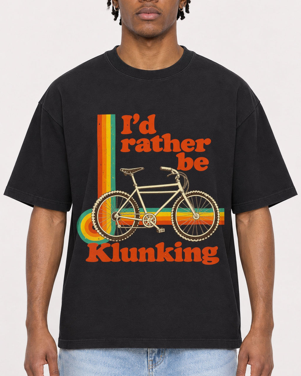 Mockup Boxy Heavyweight Tee Black male close-up 05
