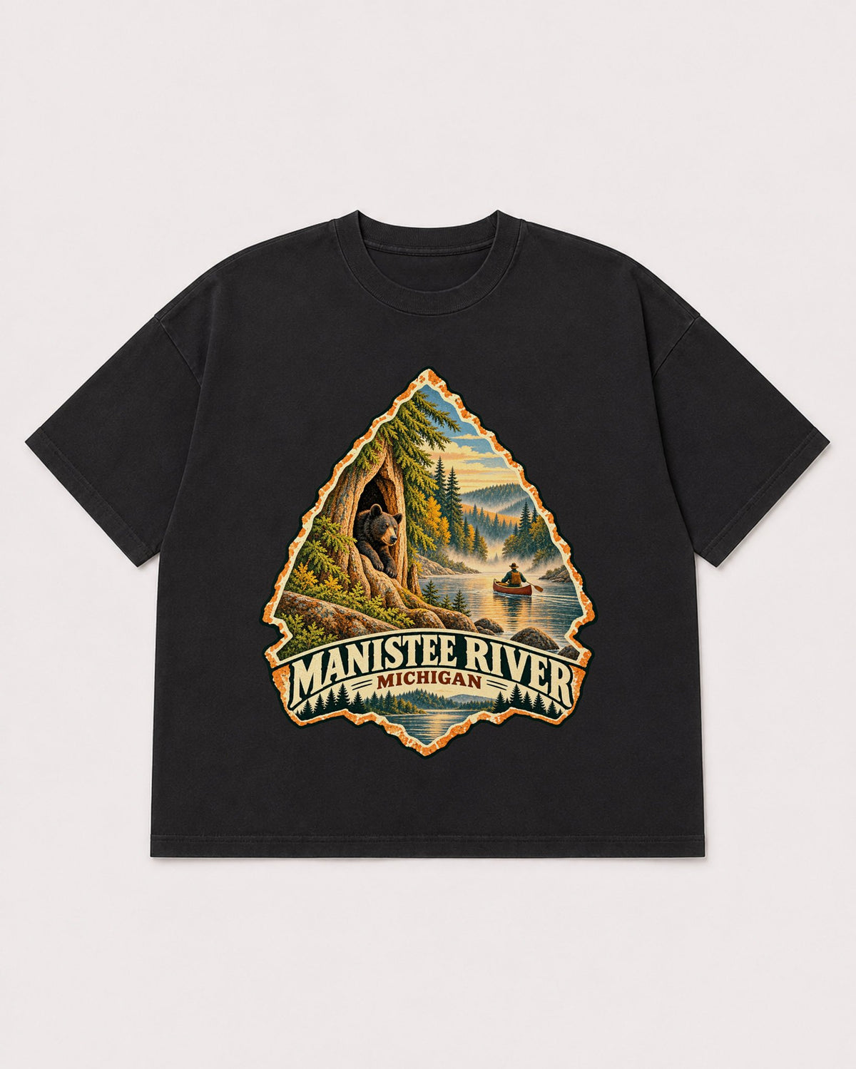 Mockup Boxy Heavyweight Tee Black product
