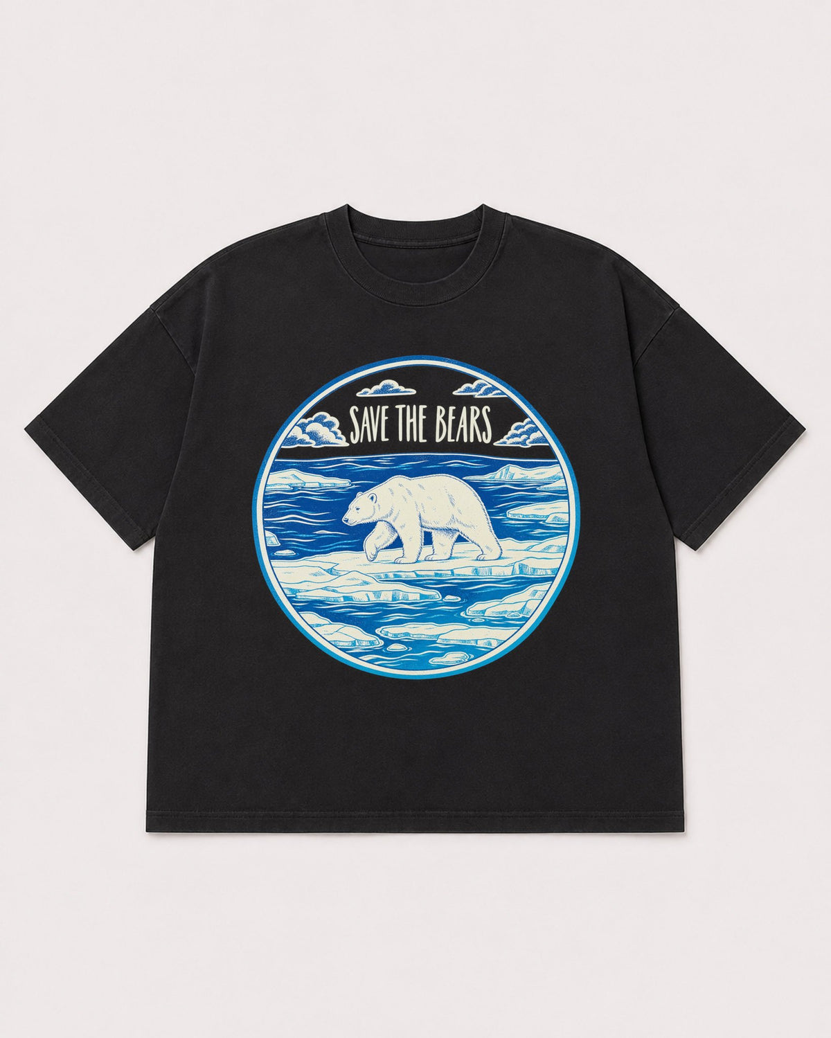 Mockup Boxy Heavyweight Tee Black product