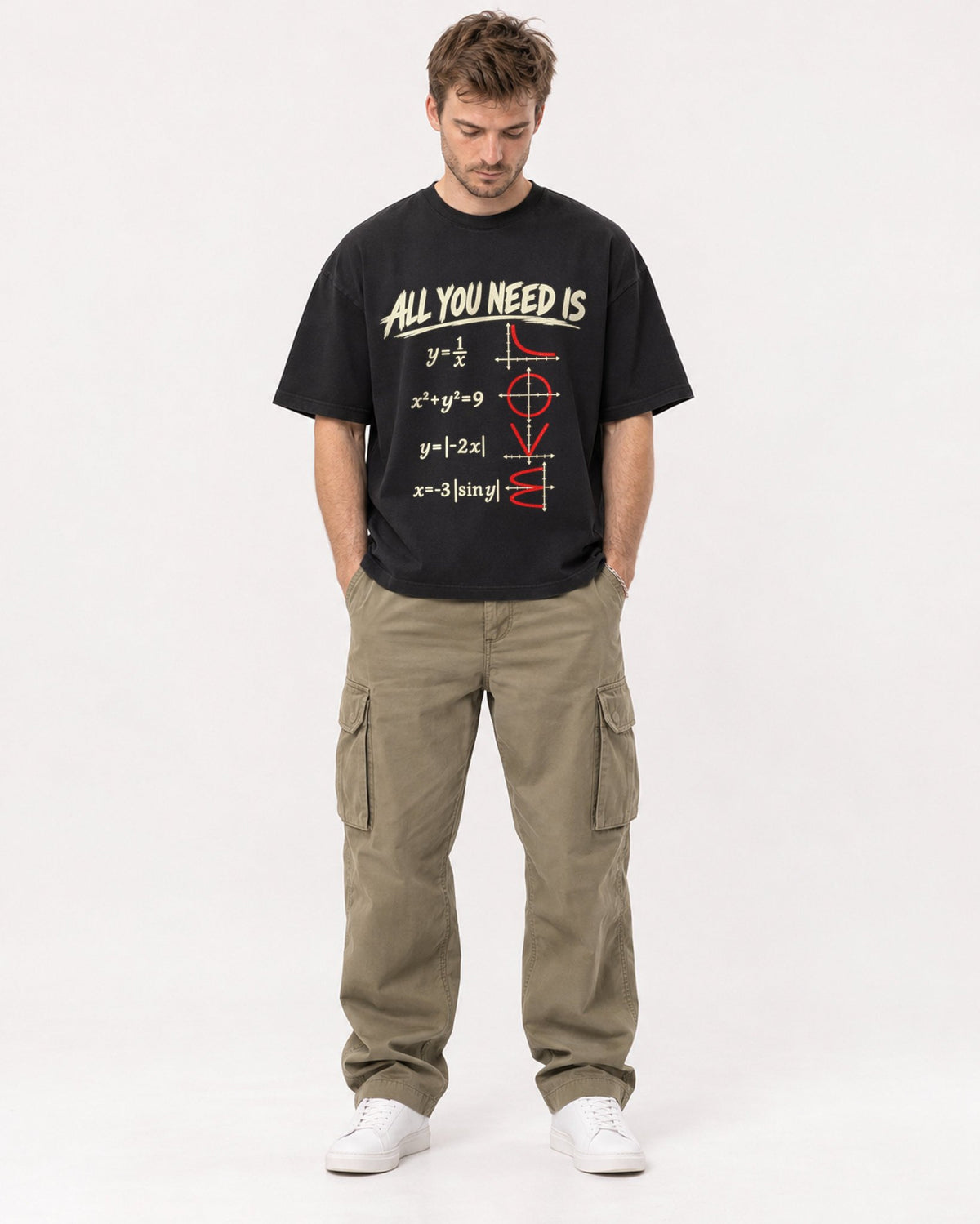 Mockup Boxy Heavyweight Tee Black male full-body 08