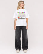 Mockup Boxy Heavyweight Tee White female full-body 08