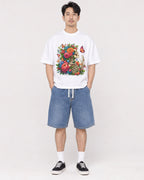 Mockup Boxy Heavyweight Tee White male full-body 13