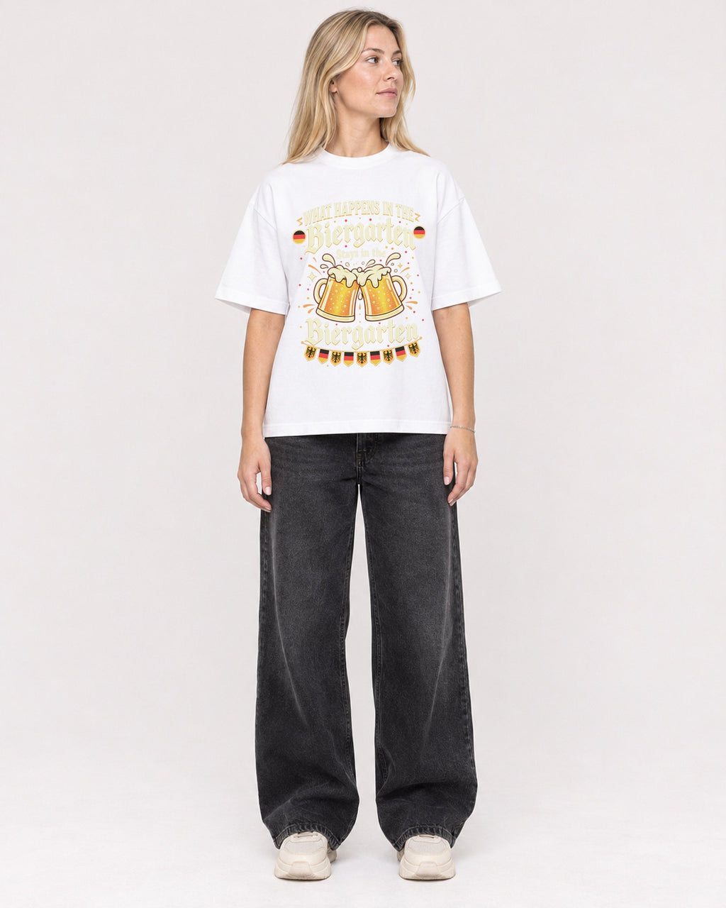 Mockup Boxy Heavyweight Tee White female full-body 08