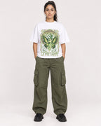 Mockup Boxy Heavyweight Tee White female full-body 47