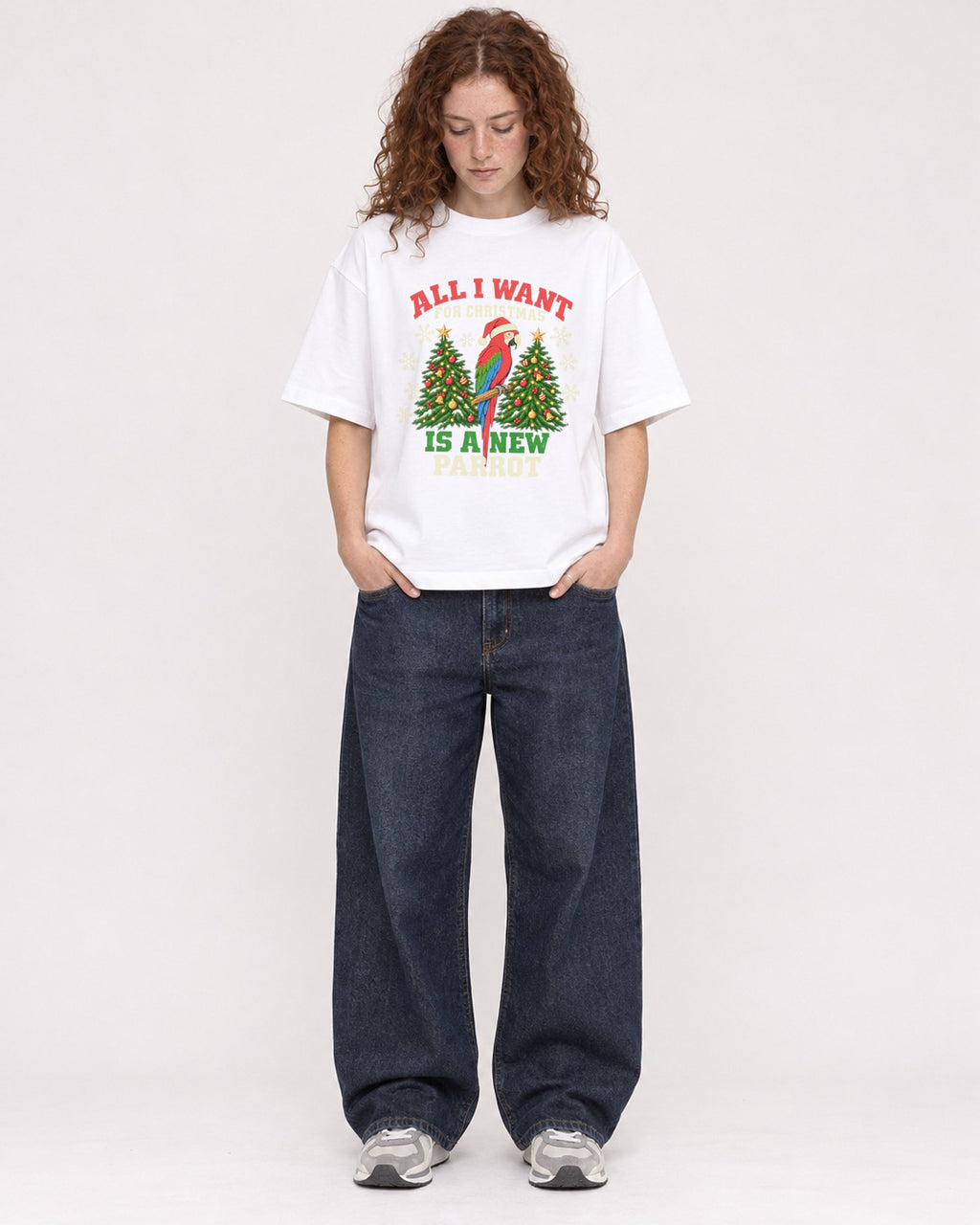 Mockup Boxy Heavyweight Tee White female full-body 09