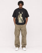 Mockup Boxy Heavyweight Tee Black male full-body 04