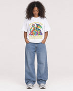 Mockup Boxy Heavyweight Tee White female full-body 05