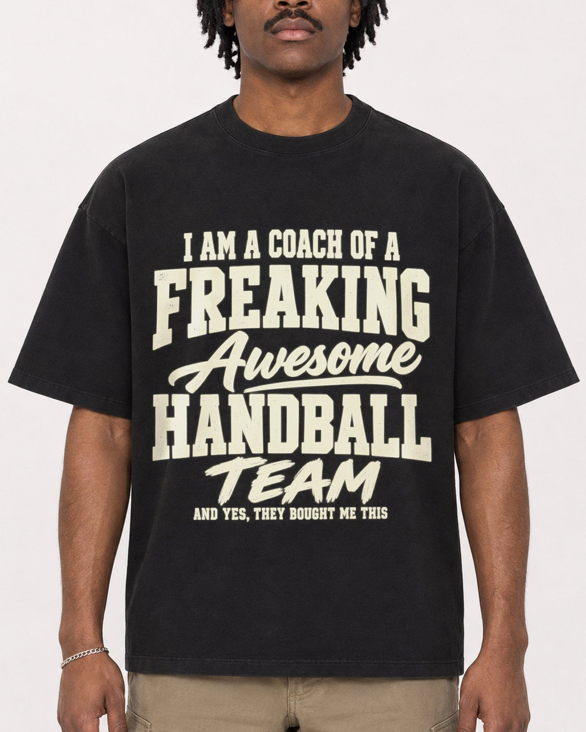 Mockup Boxy Heavyweight Tee Black male close-up 04
