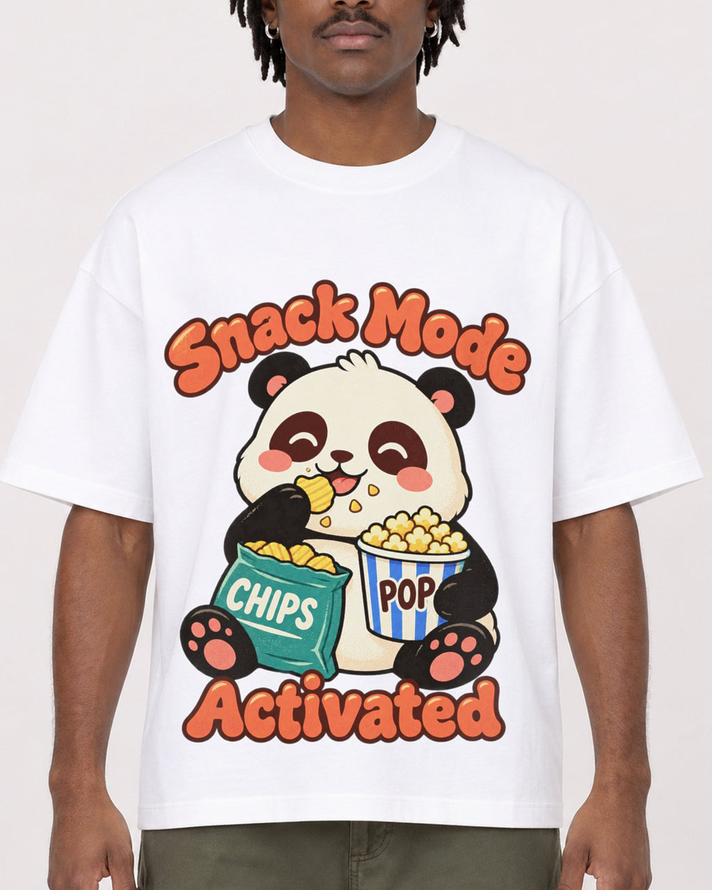 Mockup Boxy Heavyweight Tee White male close-up 04