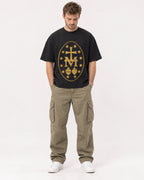 Mockup Boxy Heavyweight Tee Black male full-body 08