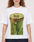 Mockup Boxy Heavyweight Tee White female close-up 09