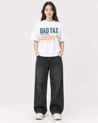 Mockup Boxy Heavyweight Tee White female full-body 03