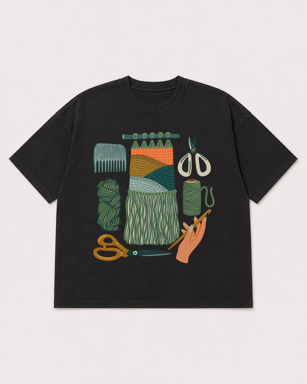 Mockup Boxy Heavyweight Tee Black product