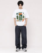 Mockup Boxy Heavyweight Tee White male full-body 11