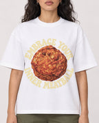 Mockup Boxy Heavyweight Tee White female close-up 07