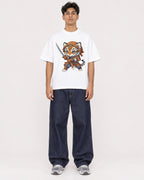 Mockup Boxy Heavyweight Tee White male full-body 16