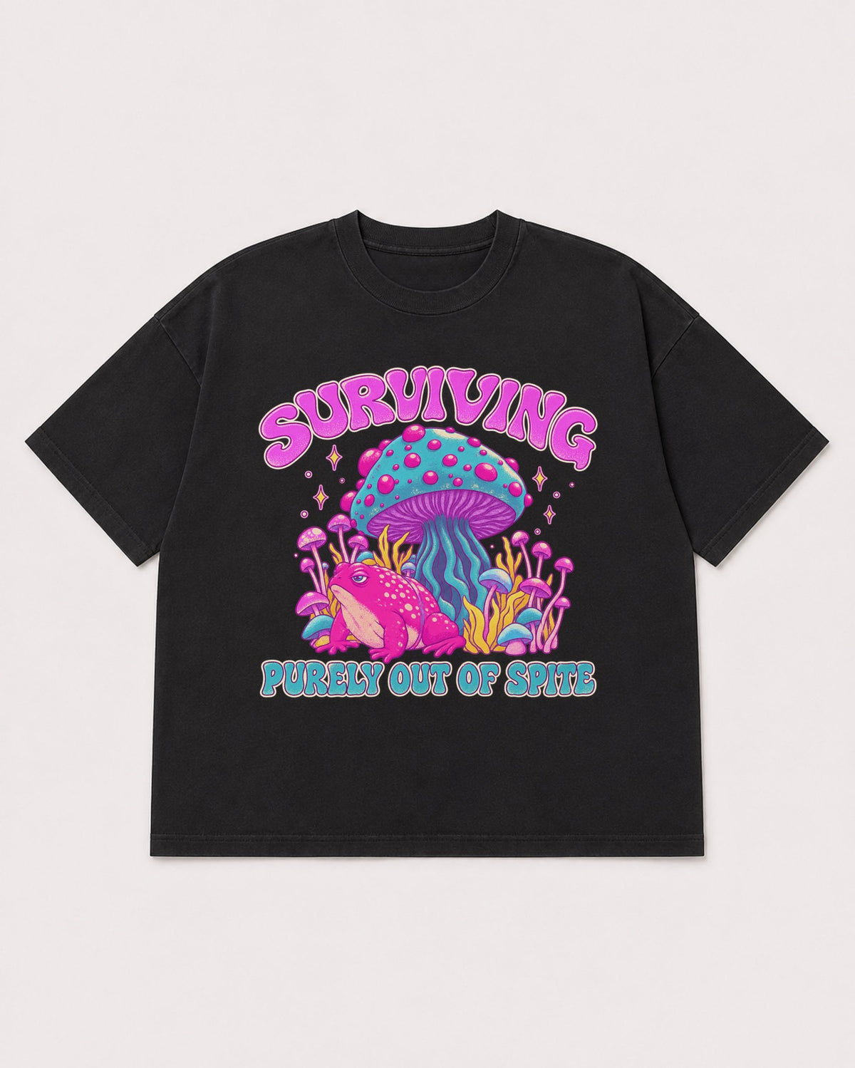 Mockup Boxy Heavyweight Tee Black product