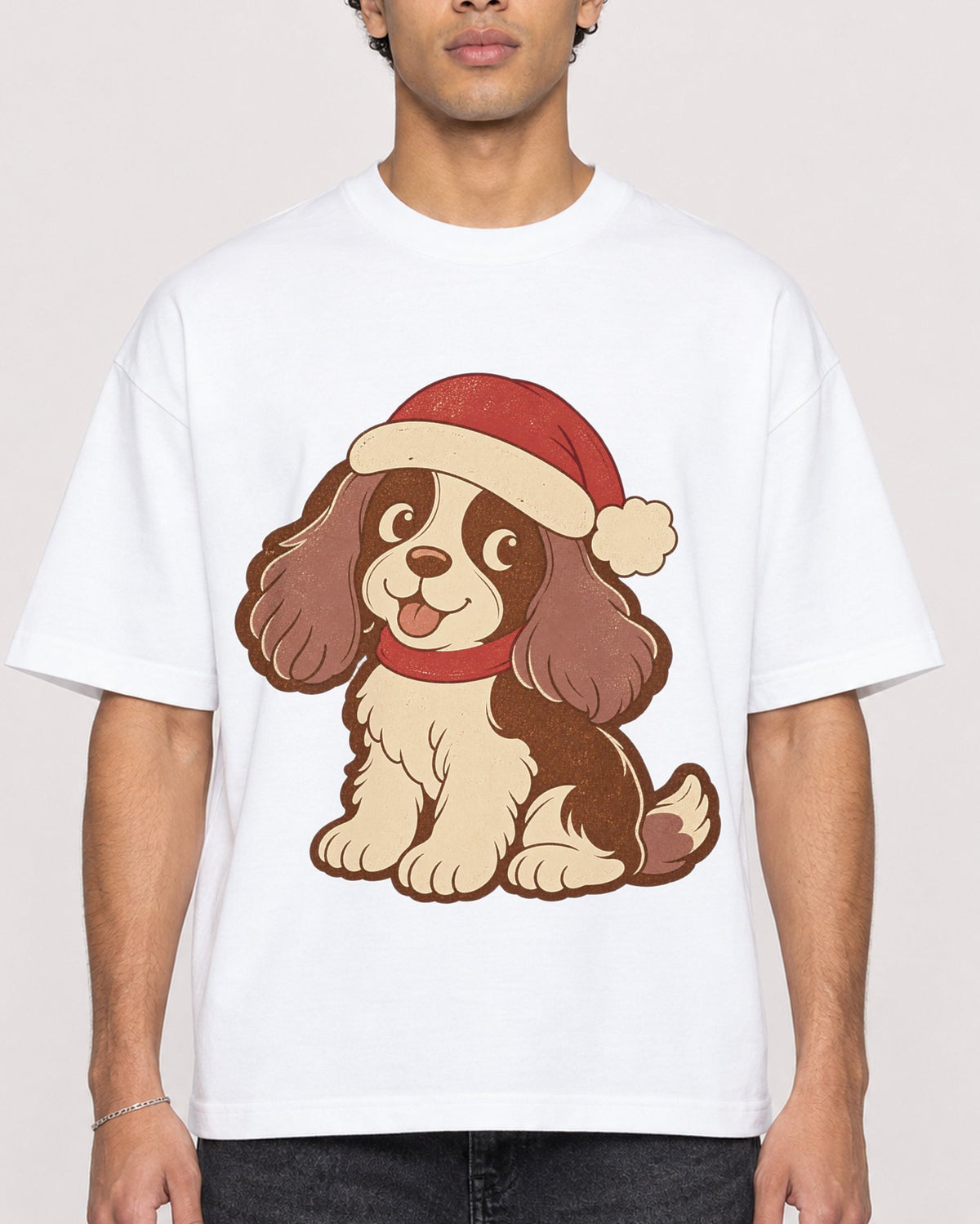 Mockup Boxy Heavyweight Tee White male close-up 10