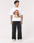Mockup Boxy Heavyweight Tee White male full-body 10