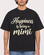 Mockup Boxy Heavyweight Tee Black male close-up 30