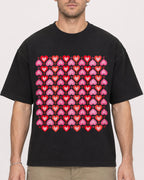 Mockup Boxy Heavyweight Tee Black male close-up 08