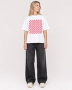 Mockup Boxy Heavyweight Tee White female full-body 08