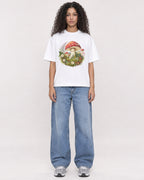 Mockup Boxy Heavyweight Tee White female full-body 10