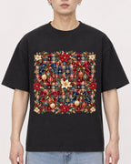 Mockup Boxy Heavyweight Tee Black male close-up 01