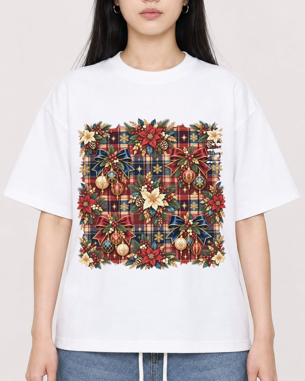 Mockup Boxy Heavyweight Tee White female close-up 01