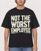 Mockup Boxy Heavyweight Tee Black male close-up 06