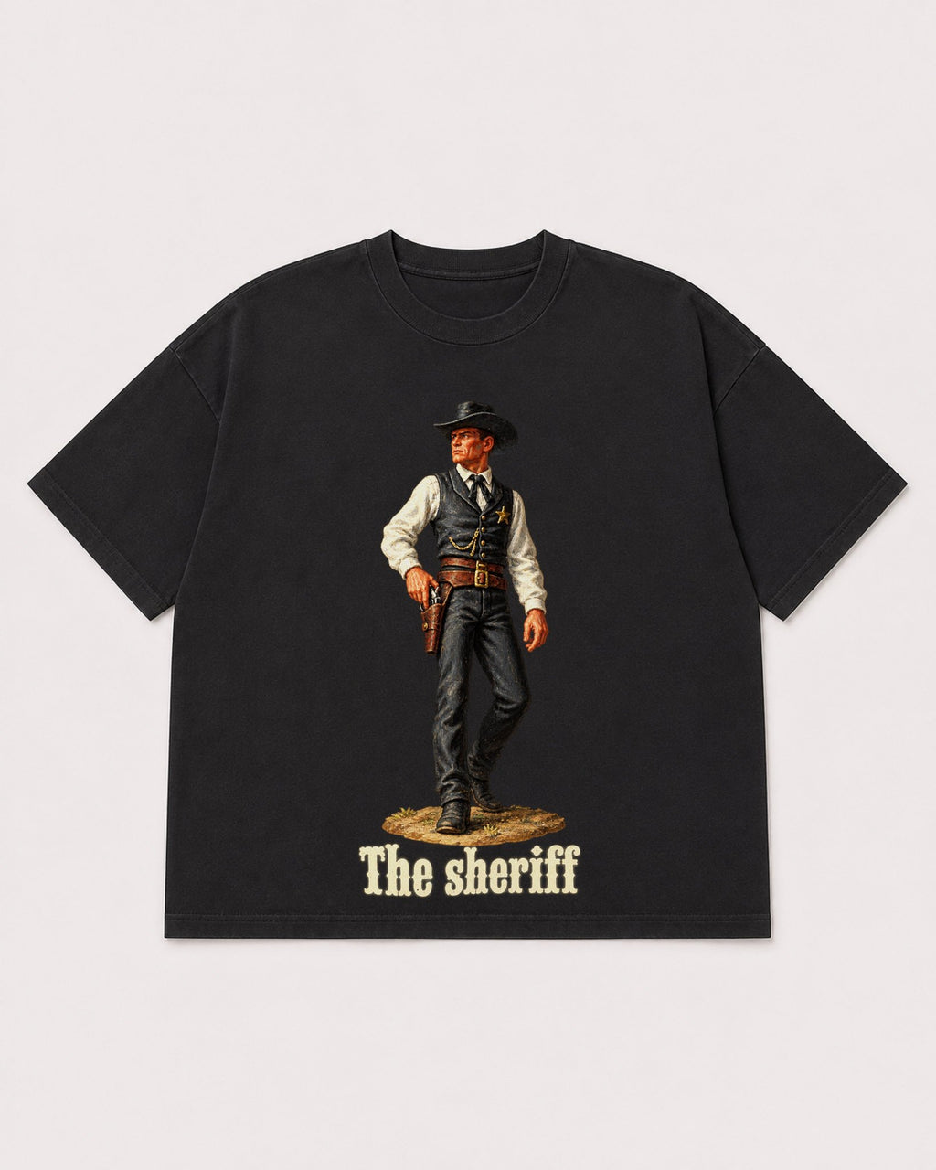 Mockup Boxy Heavyweight Tee Black product