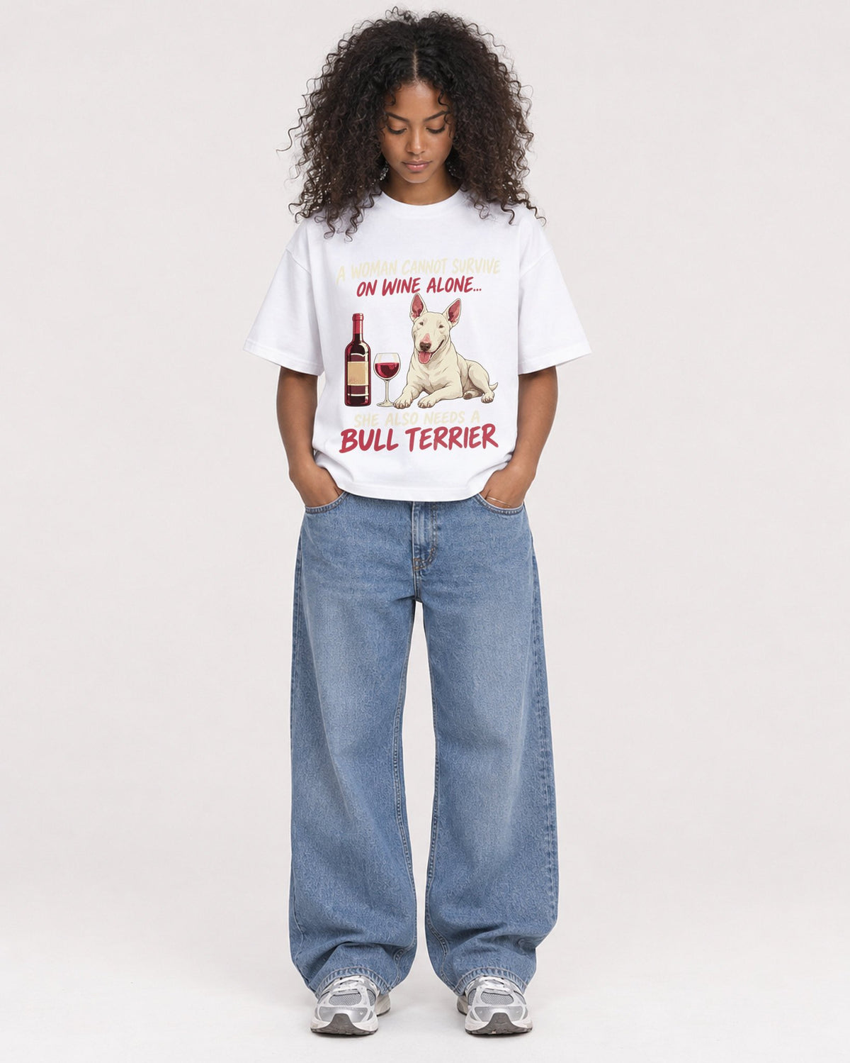 Mockup Boxy Heavyweight Tee White female full-body 05