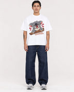 Mockup Boxy Heavyweight Tee White male full-body 36